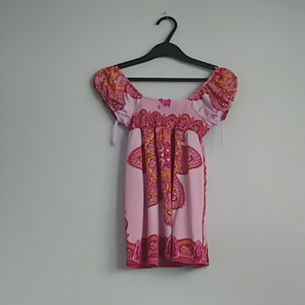Fancy kids off shoulder blouse